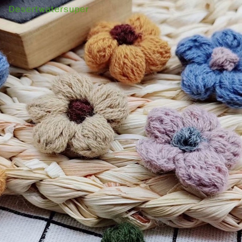 Set 10 Móc Len Hình Hoa Hướng Dương Làm Đồ Thủ Công DIY