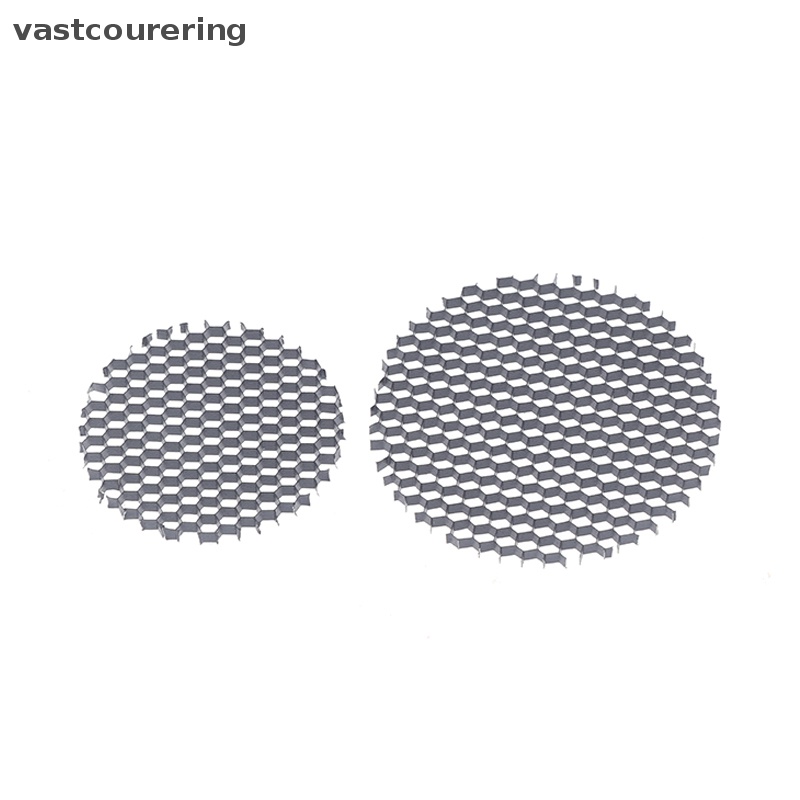 Bộ 2 Khung Lưới Tổ Ong Tròn Bọc Đèn Pha LED 42-72mm Bằng Nhôm Chống Chói Chống Chói Màu Đen