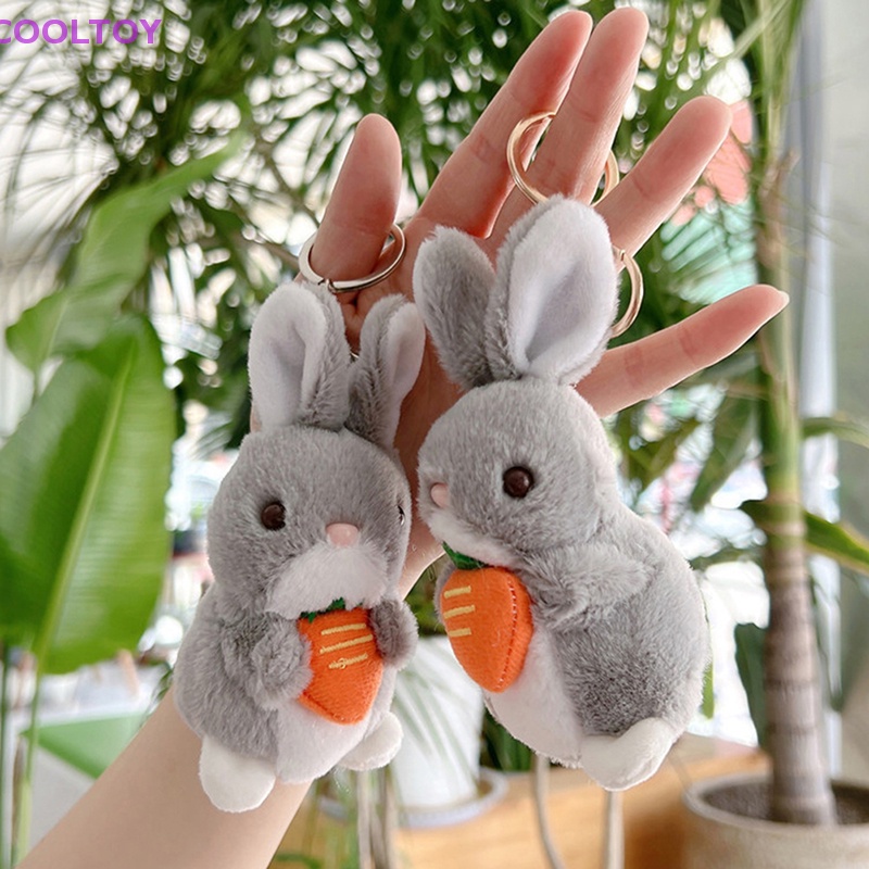 Móc Khóa Hình Thỏ Nhồi Bông Dễ Thương Sáng Tạo