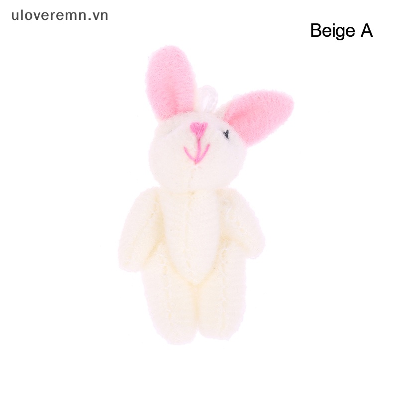 Thỏ Nhồi Bông Mềm 4.5CM Treo Móc Khóa / Ba Lô / Túi Xách Trang Trí Nhà Búp Bê