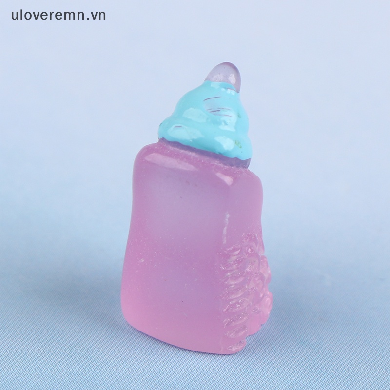 Set 5 Bình Sữa Mini Dạ Quang Dễ Thương Dùng Để Trang Trí Ô Tô