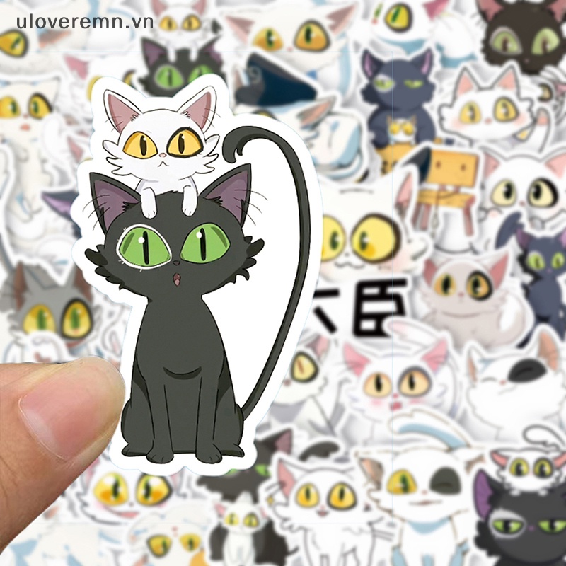 Sticker Dán Tường Trang Trí Hình Chú Mèo Anime Uloveremn Daijin