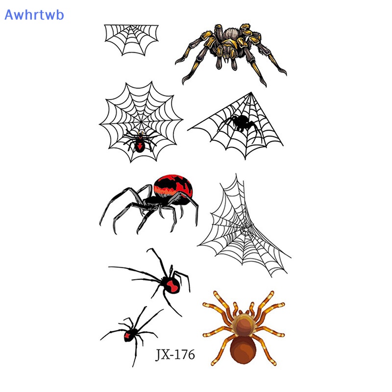 Set 12 Hình Xăm Dán Trang Trí Cơ Thể Chủ Đề Halloween Mới