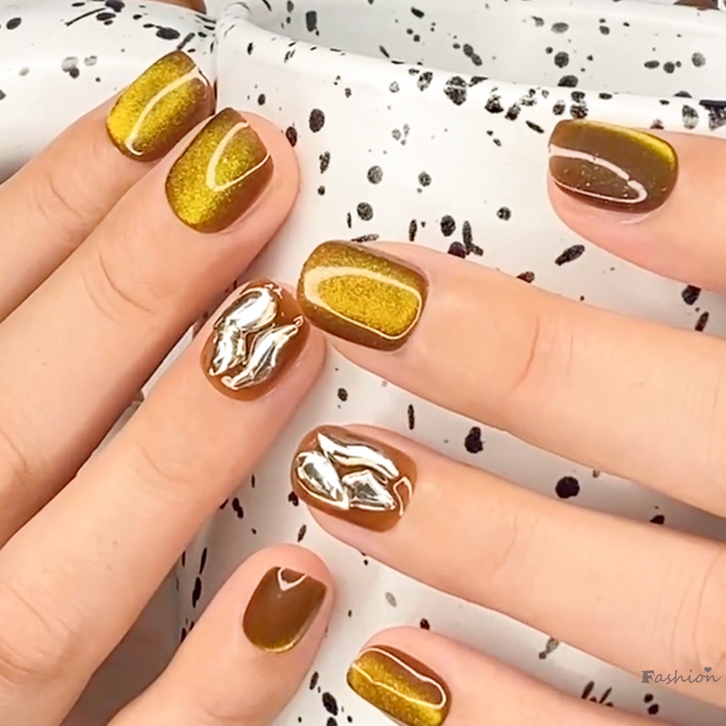 Móng Tay Giả Tròn Màu Sắc Nhã Nhặn Thời Trang