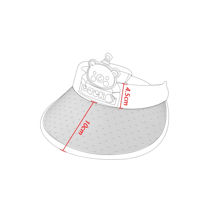 Mũ Chống Nắng Mùa Hè Thoáng Khí Hở Chóp Thay Đổi Màu Sắc Họa Tiết Hoạt Hình Chống Tia Cực Tím Cho Bé