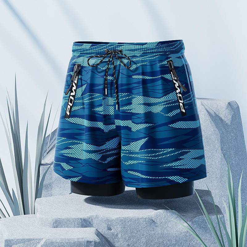 Quần Bơi Dáng Rộng Thiết Kế Hai Lớp Khô Thoáng Nhanh Mẫu Mới 2023 Dành Cho Nam