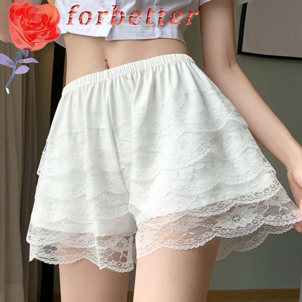 Quần Short Mỏng Phối Ren Chống Chói Chống Ma Sát Thời Trang Cho Nữ