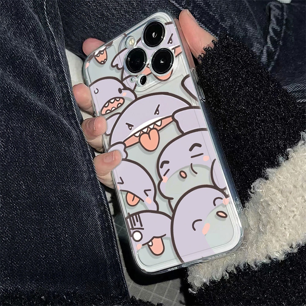 ✅Ốp Điện Thoại Dẻo Họa Tiết Cá Mập Dễ Thương Chống Sốc Cho iPhone12 G8C8 1311 78max 6In plus 14pro