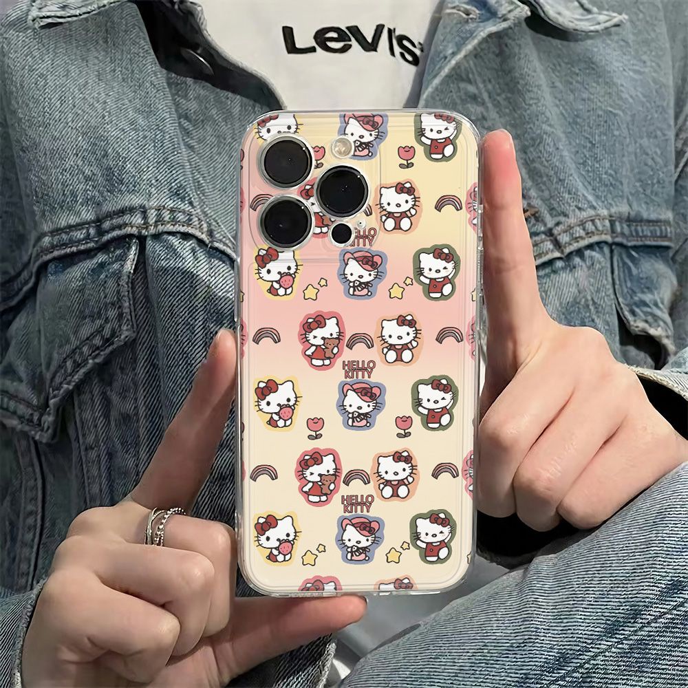 ✅Ốp Điện Thoại Dẻo Họa Tiết Chú Mèo Dễ Thương Chống Sốc Cho Iphone13 12 6Inkt Cat 14pro78 11