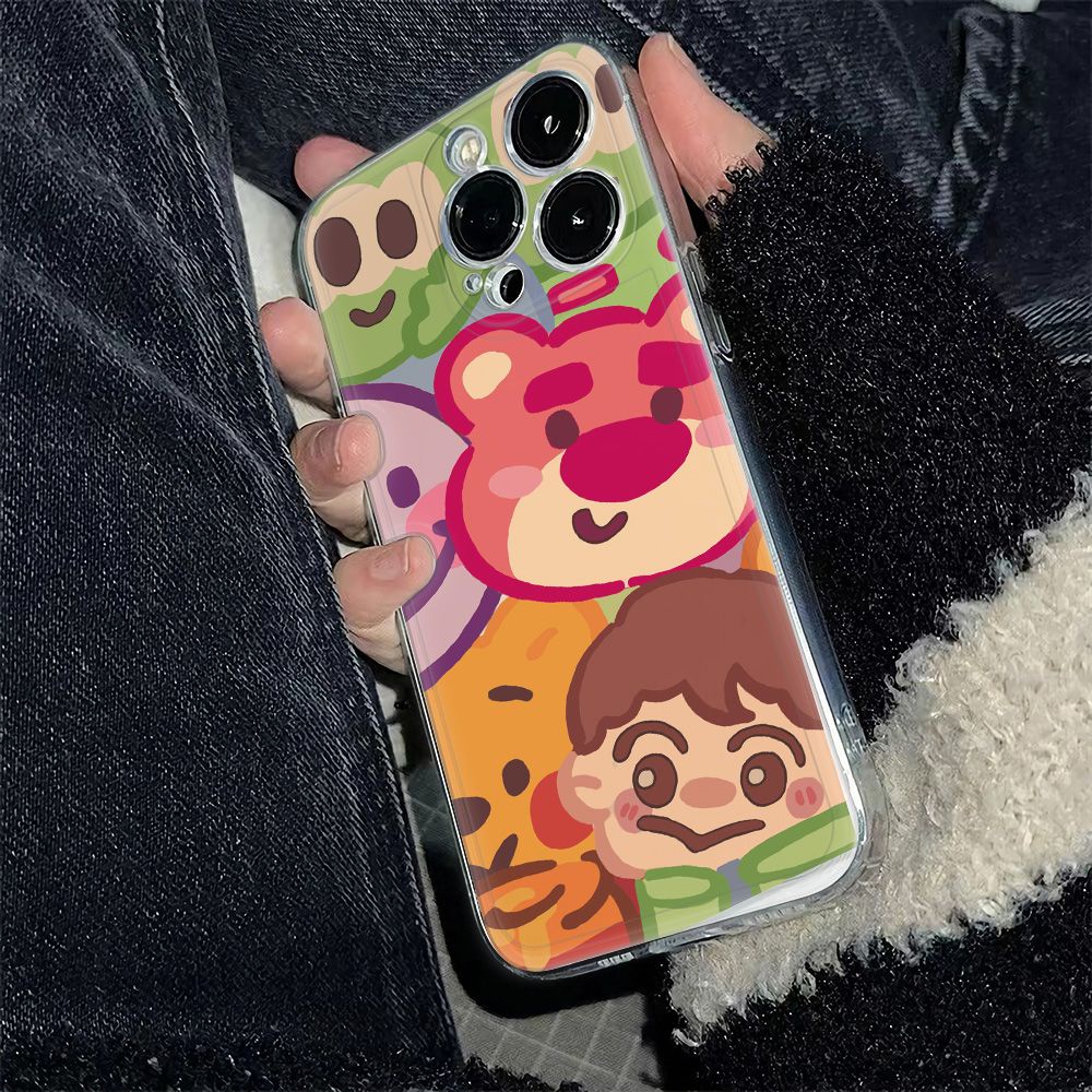 ✅Ốp Điện Thoại Mềm Chống Sốc Hình Gấu Và Dâu Tây Cho Iphone12 Plus14Pro11136In 78max