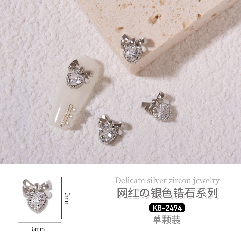 Hộp Phụ Kiện Đá Zircon Trang Trí Móng Tay Phong Cách Mới