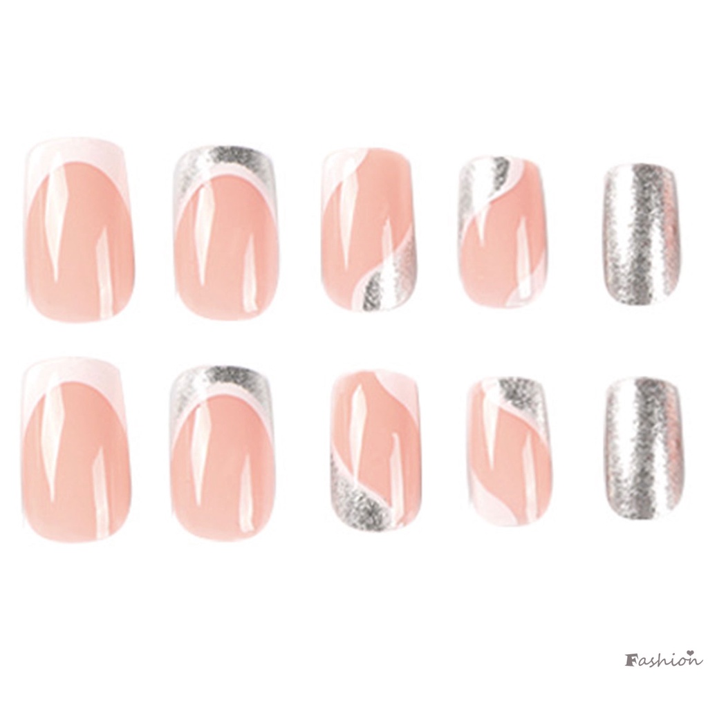 Móng Tay Giả Siêu Dẻo Màu Trắng Phong Cách Pháp Độc Đáo