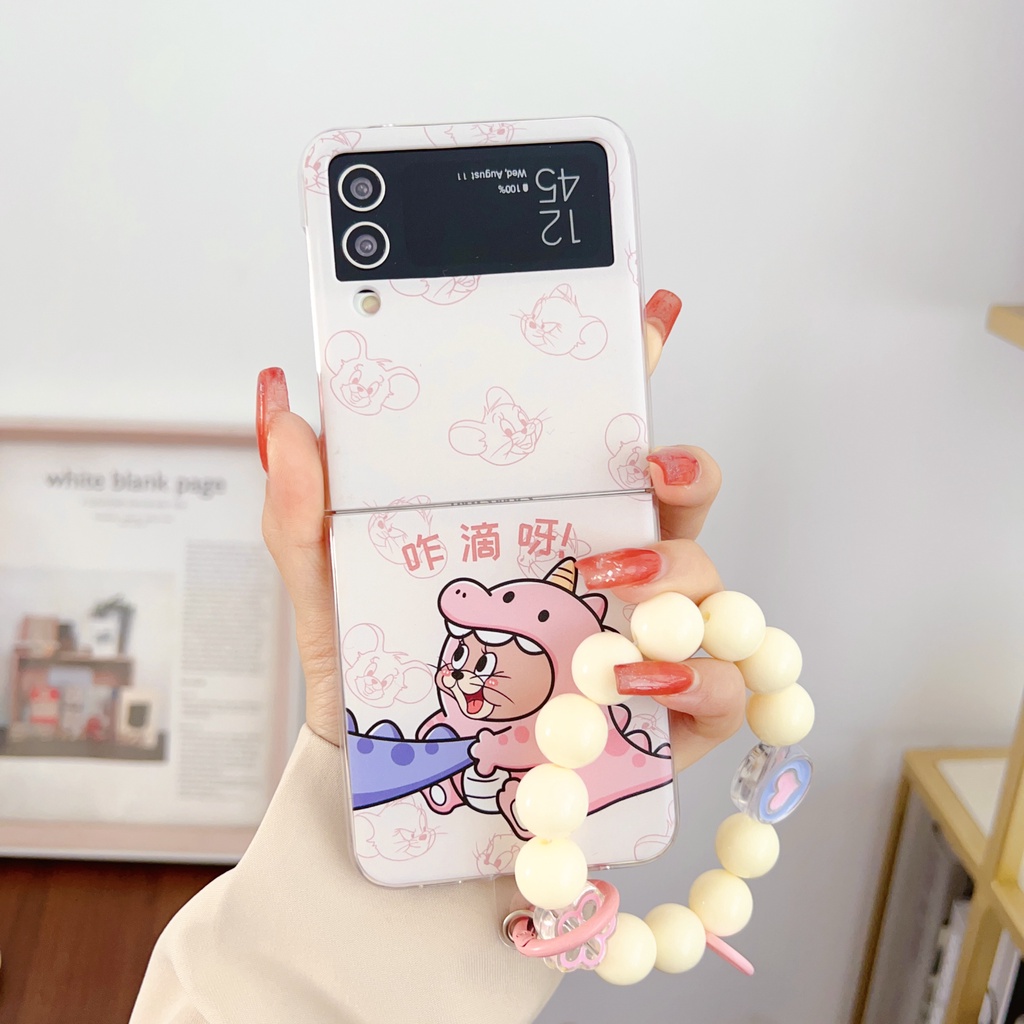 Ốp Điện Thoại PC Họa Tiết Hoạt Hình Dễ Thương Cho Samsung Galaxy Z Flip 4 Z Flip 3 Samsung Z Flip4 Z Flip3