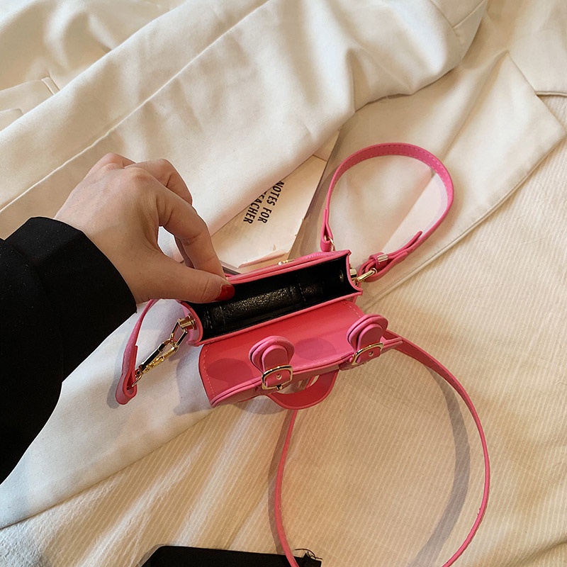 Túi Đeo Chéo Da PU Màu Trơn Phong Cách Thời Trang Mới Chất Lượng Cao Cho Nữ