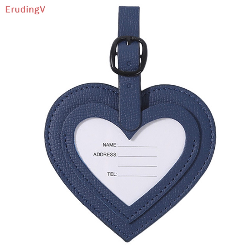 1 Thẻ Tên ID Hành Lý Du Lịch Bằng Da Hình Trái Tim