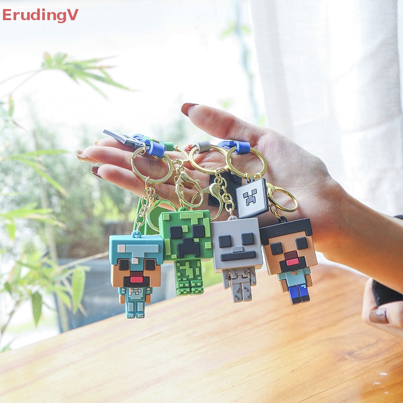 [ErudingV] Móc Khóa Khối Xây Dựng 3D Bằng Silicone Cho Nam [Mới]