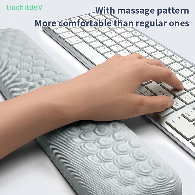 Miếng Lót Chuột &amp; Bàn Phím Bằng Cotton Kết Cấu Massage Bảo Vệ Cổ Tay