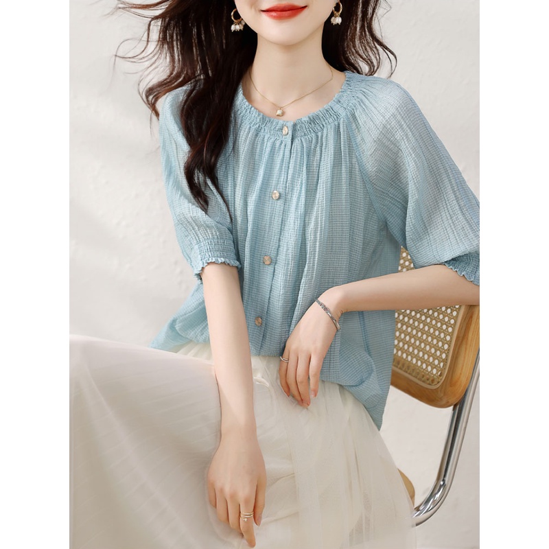 Áo Sơ Mi Tay Phồng 23 Phong Cách Mới Mùa Hè Dễ Phối Đồ Cho Nữ