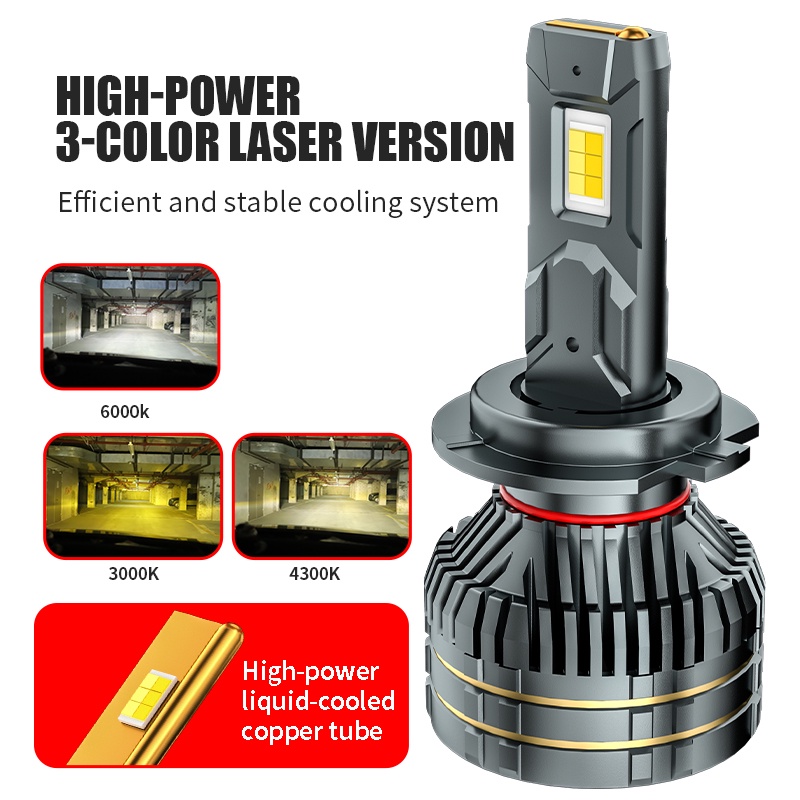 Set 2 Đèn Pha LED 110W H4 H1 H7 H11 9005 9006 H13 Canbus 3000Lm 3000K 4300K 6000K H3 H8 6000K 12V Chuyên Dụng Cho Xe Hơi