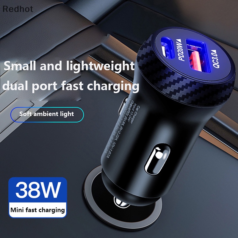 Bộ SạC Nhanh USB 20W PD Type-C QC 3.0 Chuyên DụNg Cho Xe Hơi