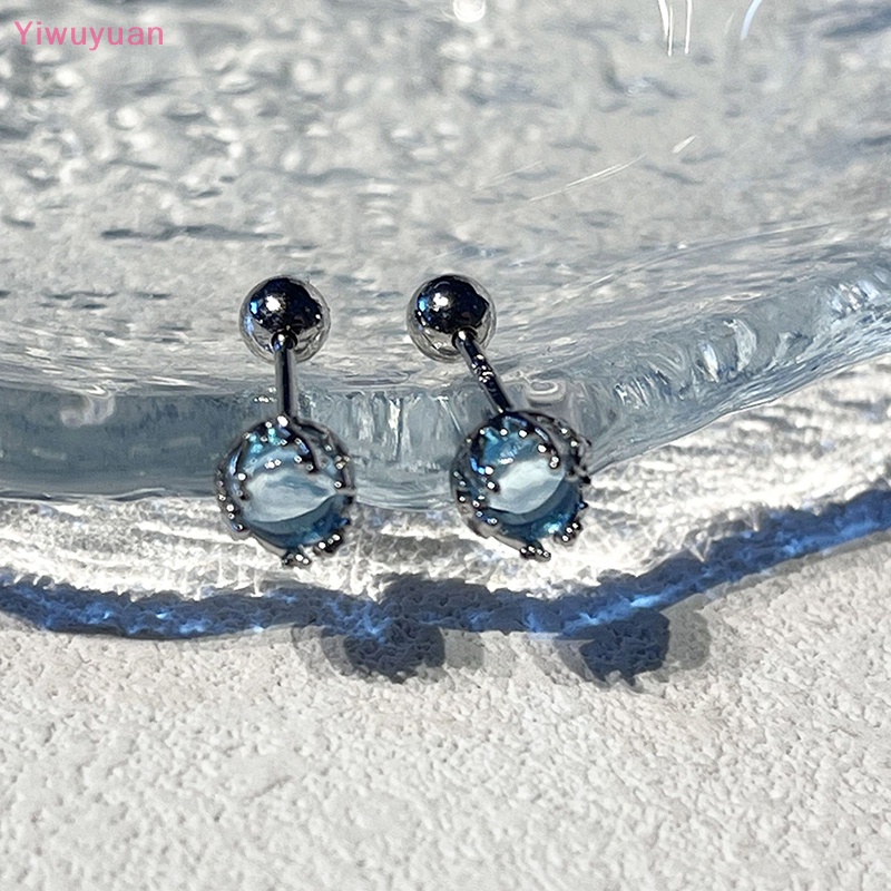 1 Đôi Khuyên Tai Xoắn Ốc Đính Đá Zircon Nhiều Màu Mới