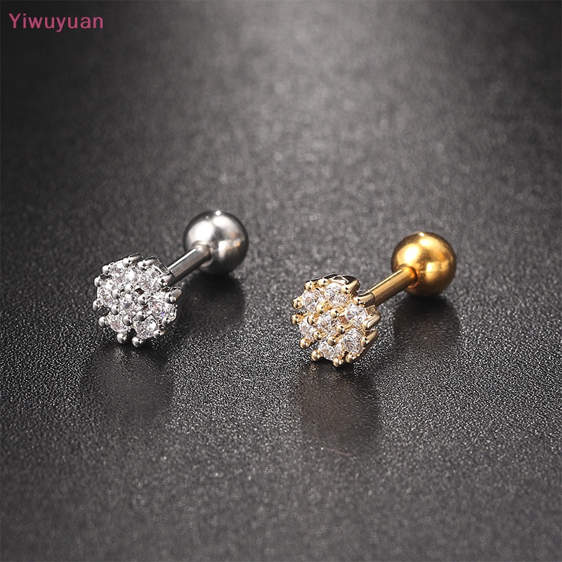 1 Khuyên Tai Xoắn Ốc Đính Đá Zircon Mới