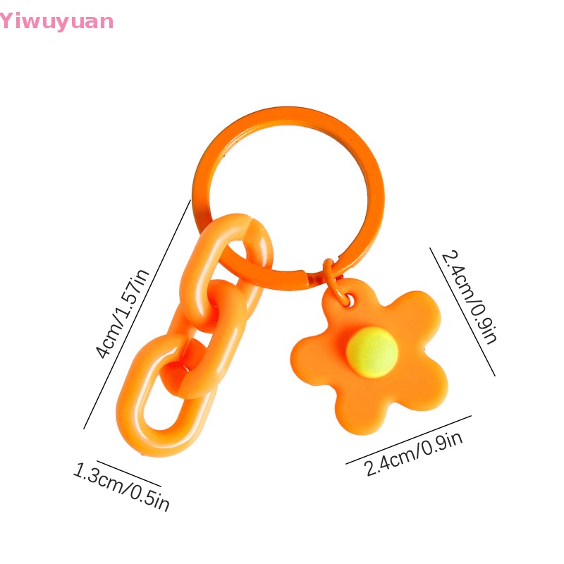 < Yiwuyuan > Móc Chìa Khóa Trang Trí Ba Lô / Ô Tô Hình Hoa Dễ Thương