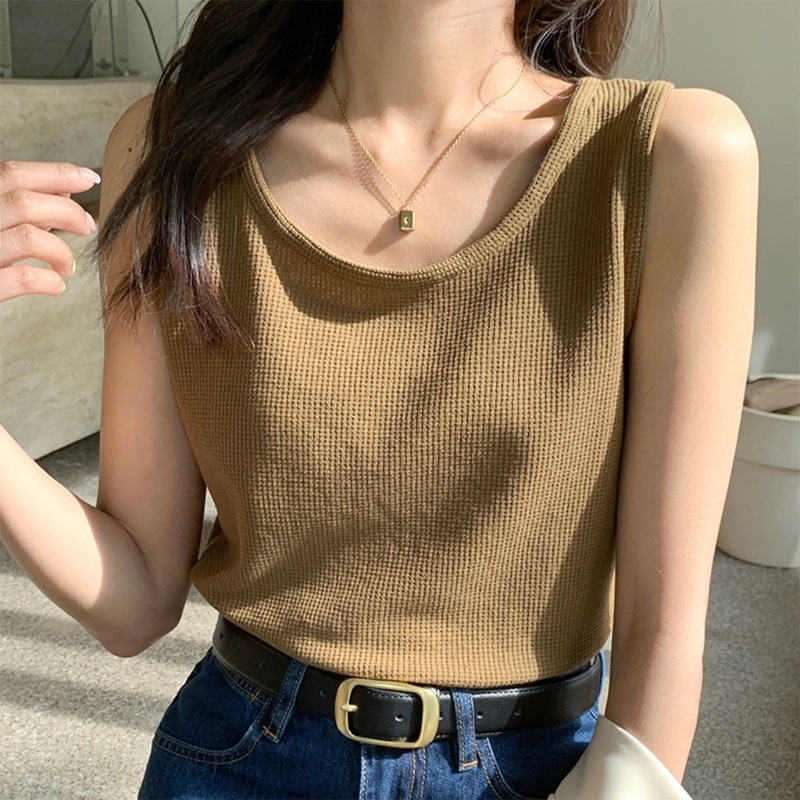 Áo Hai Dây Màu Trơn Ôm Dáng Gợi Cảm Cho Nữ Y2K