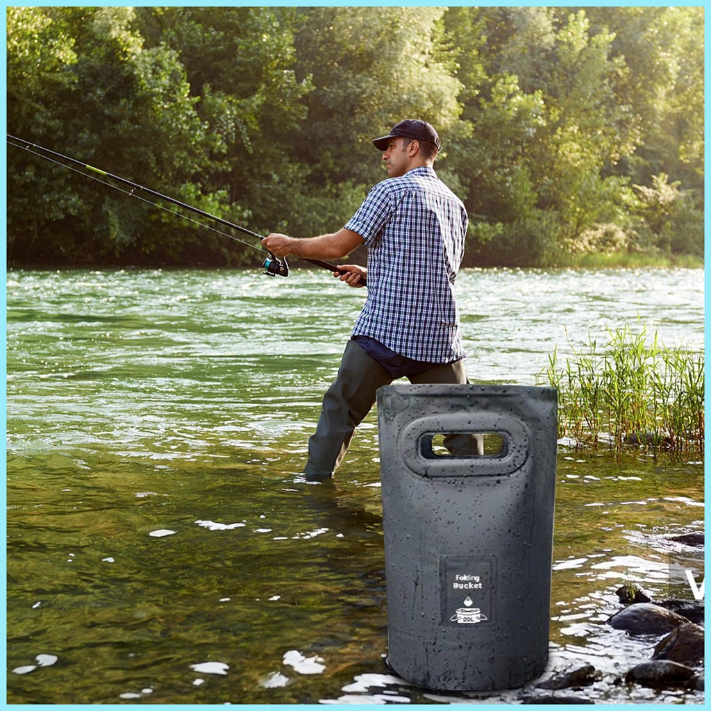Xô Đựng Nước Có Thể Gấp Gọn Tiện Dụng Khi Đi Câu Cá / Cắm Trại