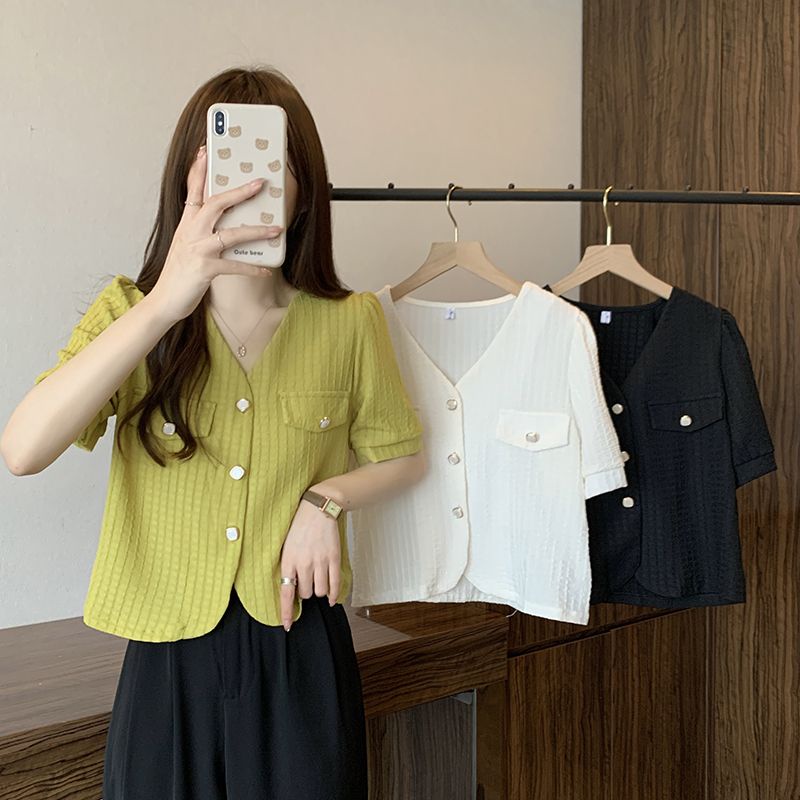 Áo Sơ Mi Plus Size Thời Trang Pháp Thanh Lịch Dành Cho Nữ