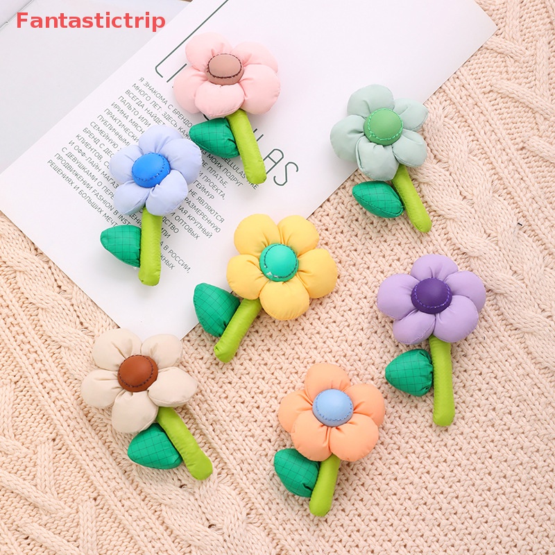 [Fantastictrip] Trâm Cài Áo Hoa Vải Màu Macaron Dễ Thương Trang Trí Túi Xách Mới