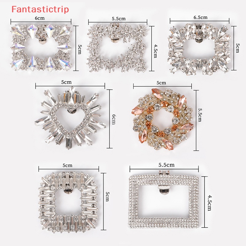 1 Phụ Kiện Kẹp Giày Cao Gót Đính Pha Lê Sang Trọng Cho Cô Dâu Mới