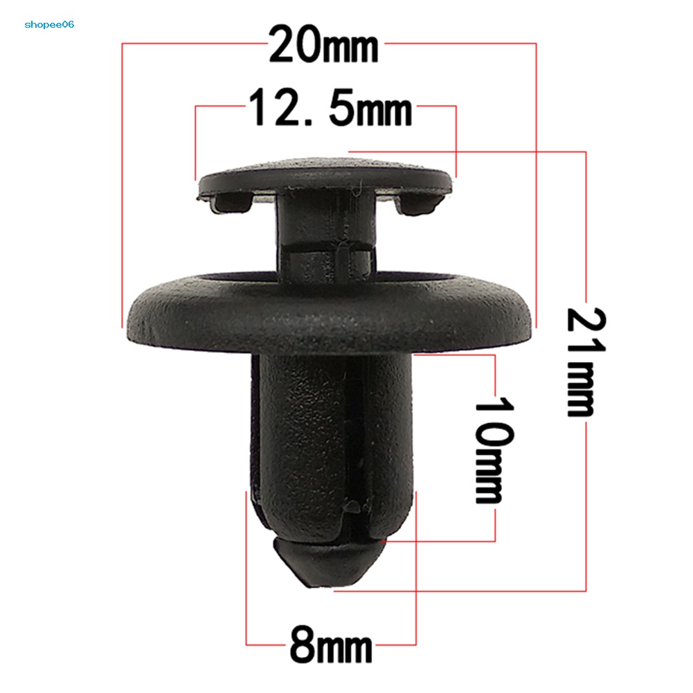 FENDER Set 100 Đinh Tán Bằng Nhựa Phụ Tùng Cho Xe Ô Tô