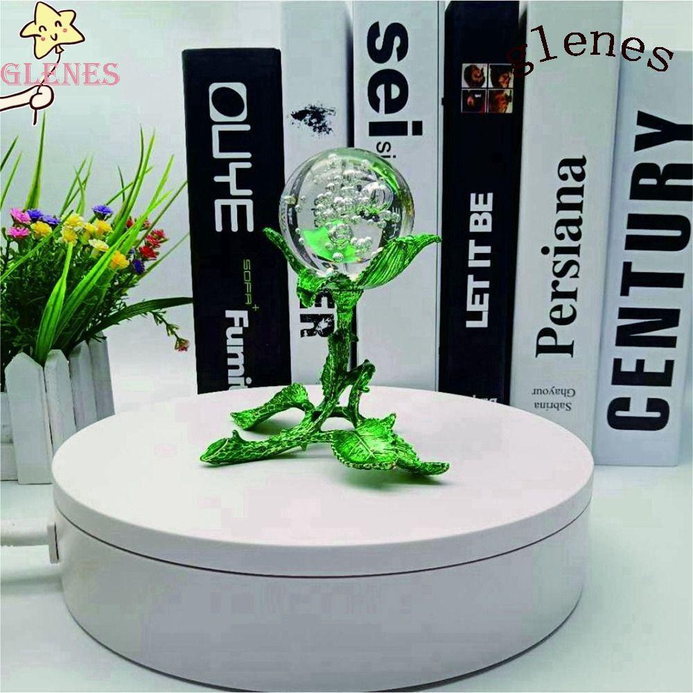 Đế Bóng In Hoa Trang Trí Thủ Công Siêu Bền|Quả Cầu Thủy Tinh Trong Suốt Chất Lượng Cao|Giá Đỡ Quả Cầu Bằng Thép Không Gỉ