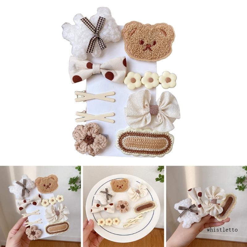 Set 9 Kẹp Tóc Xinh Xắn Dành Cho Bé Gái