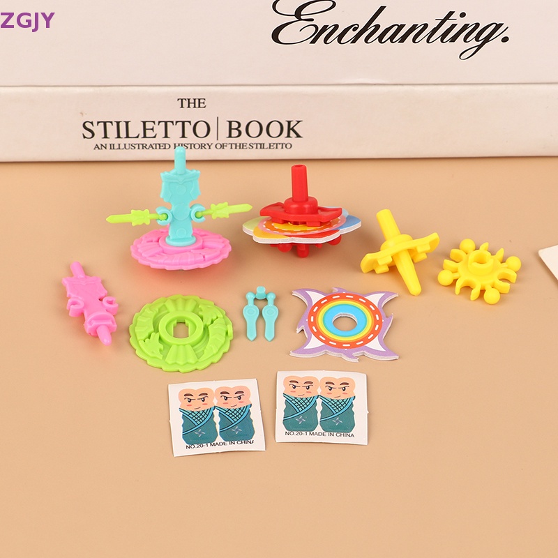Set 5 Con Quay Đồ Chơi Mini Bằng Nhựa Nhiều Màu Sắc Dễ Thương Sáng Tạo Dành Cho Trẻ Em Mới