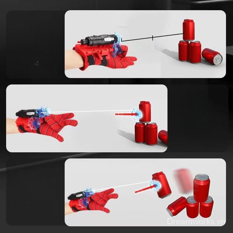 Phụ kiện người nhện/ Đồ chơi trẻ em/ Áo choàng, găng tay, khiên, đai tay và đai lưng, găng tay bắn đĩa, bắn tên ngườnhện