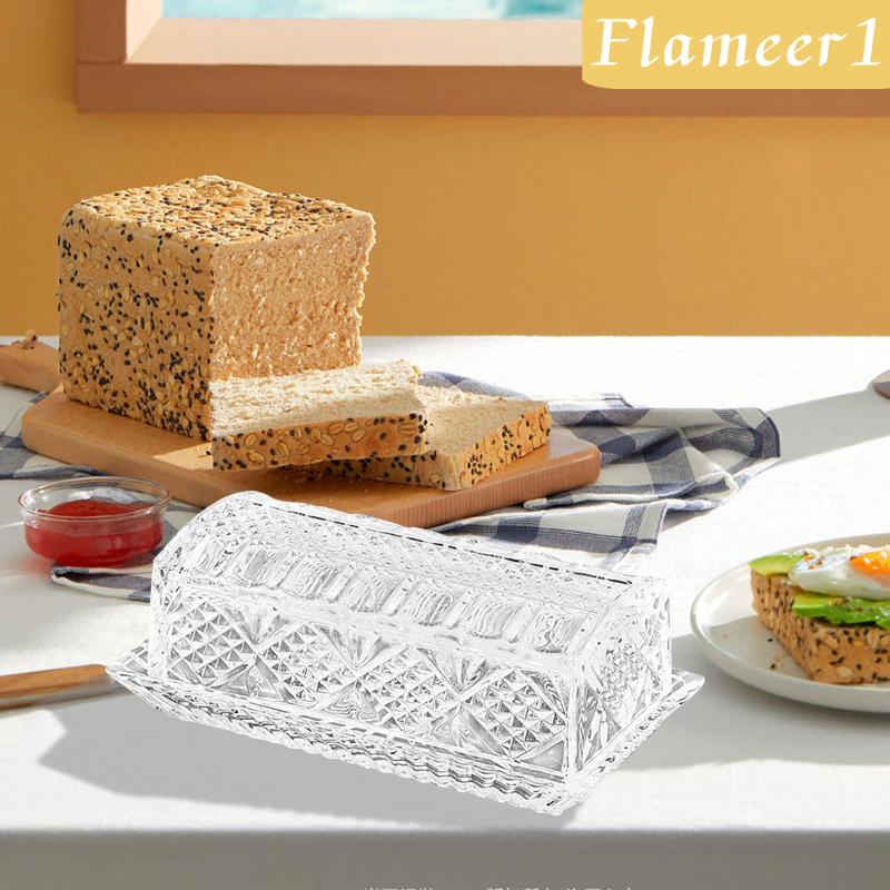[Flameameer1] Đĩa Thủy Tinh Trong Suốt Đựng Bơ Cổ Điển Cho Nhà Bếp Quầy Bartop