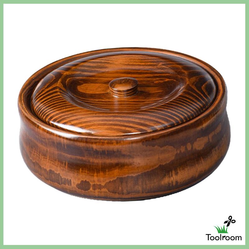 Tô Gỗ Hình Tròn Đa Năng Có Thể Tái Sử Dụng