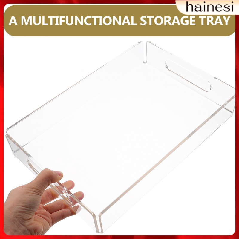 Khay Đựng Đồ Trang Điểm Bằng Acrylic Màu Bạc Sắp Xếp Gọn Gàng Cho Nhà Bếp