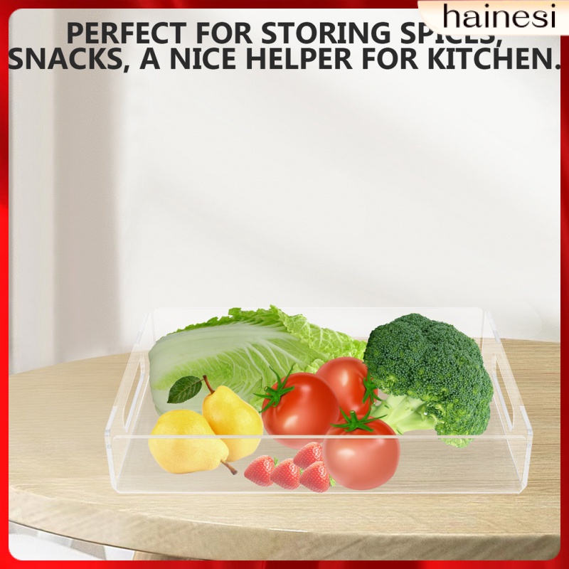 Khay Đựng Đồ Trang Điểm Bằng Acrylic Màu Bạc Sắp Xếp Gọn Gàng Cho Nhà Bếp