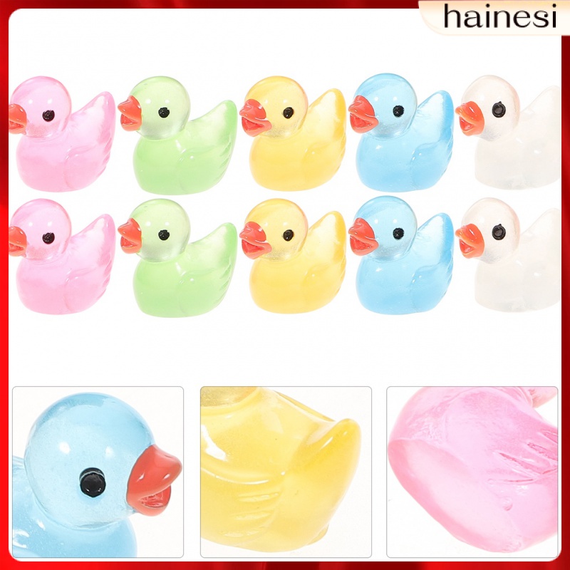 Set 50 Mô Hình Vịt Mini Phát Sáng Trang Trí Bánh Kem