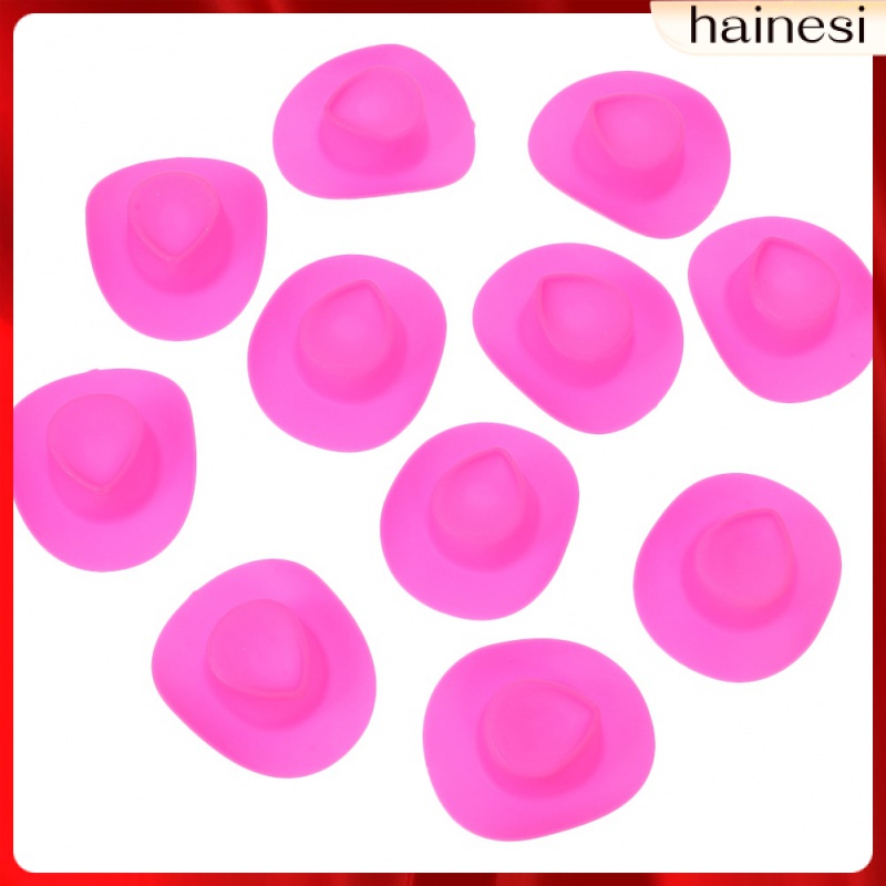 Set 40 Nón Cao Bồi Màu Trắng Đen Trang Trí Nhà Búp Bê