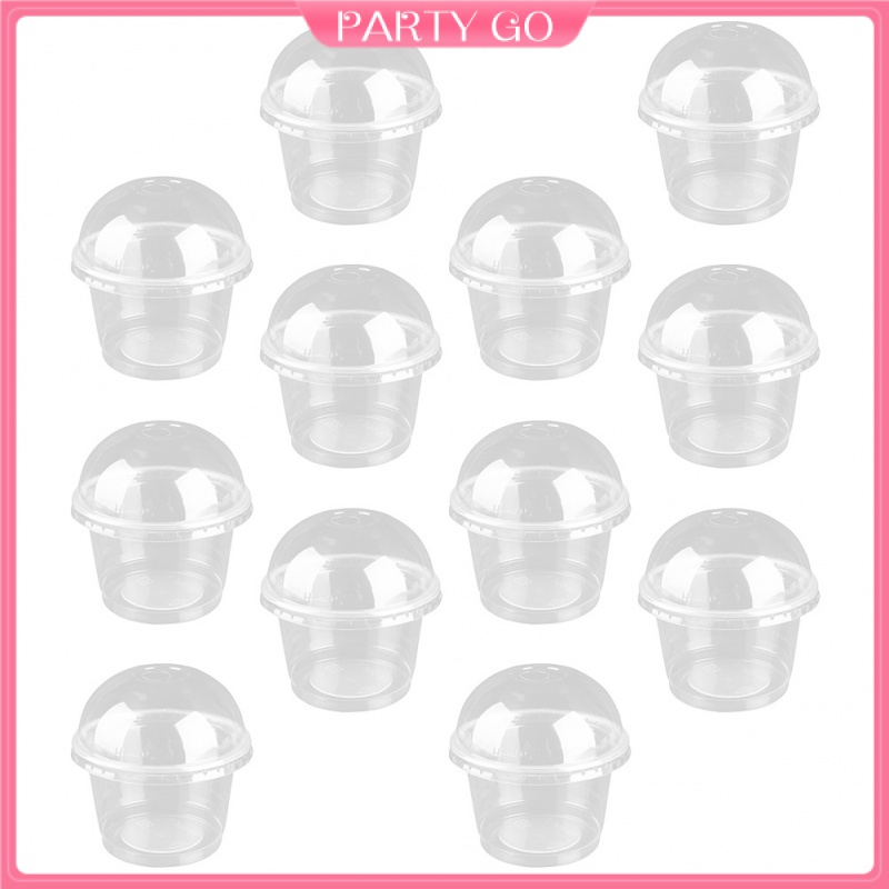 Set 20 Cốc Mini Bằng Nhựa Trong Suốt Dùng Một Lần Đựng Bánh Muffin DIY