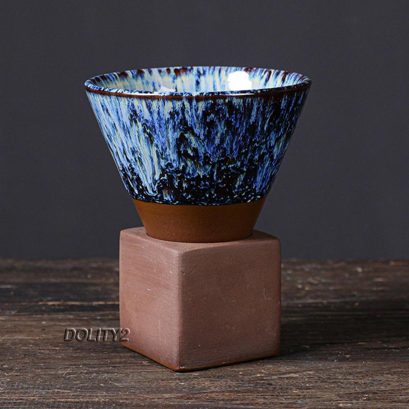 Bộ 2 Tách Uống Trà Bằng Sứ Họa Tiết Hoa Phong Cách Kung Fu Độc Đáo Trang Trí Nhà Hàng / Quán Cà