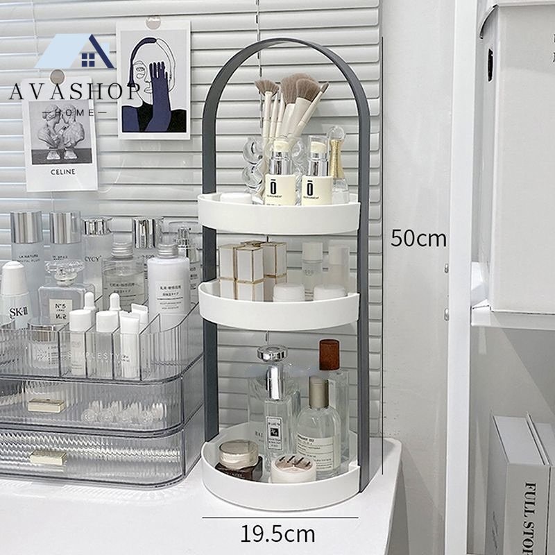 KỆ ĐỰNG MỸ PHẨM PHÒNG TĂM 3 TẦNG ,TRANG TRÍ XINH XẮN,KỆ ĐỰNG ĐỒ PHÒNG NGỦ MAKEUP-Avashop66