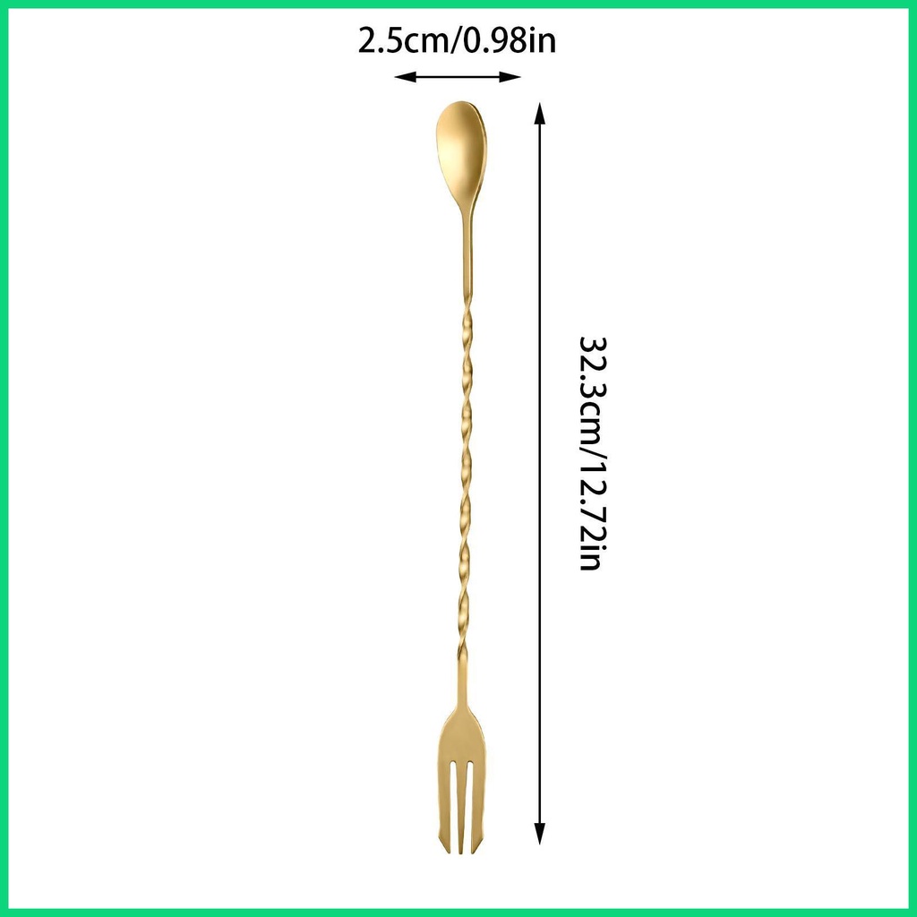Set 10 Muỗng Khuấy Cocktail Cán Dài Có Thể Tái Sử Dụng Cho jiwvn