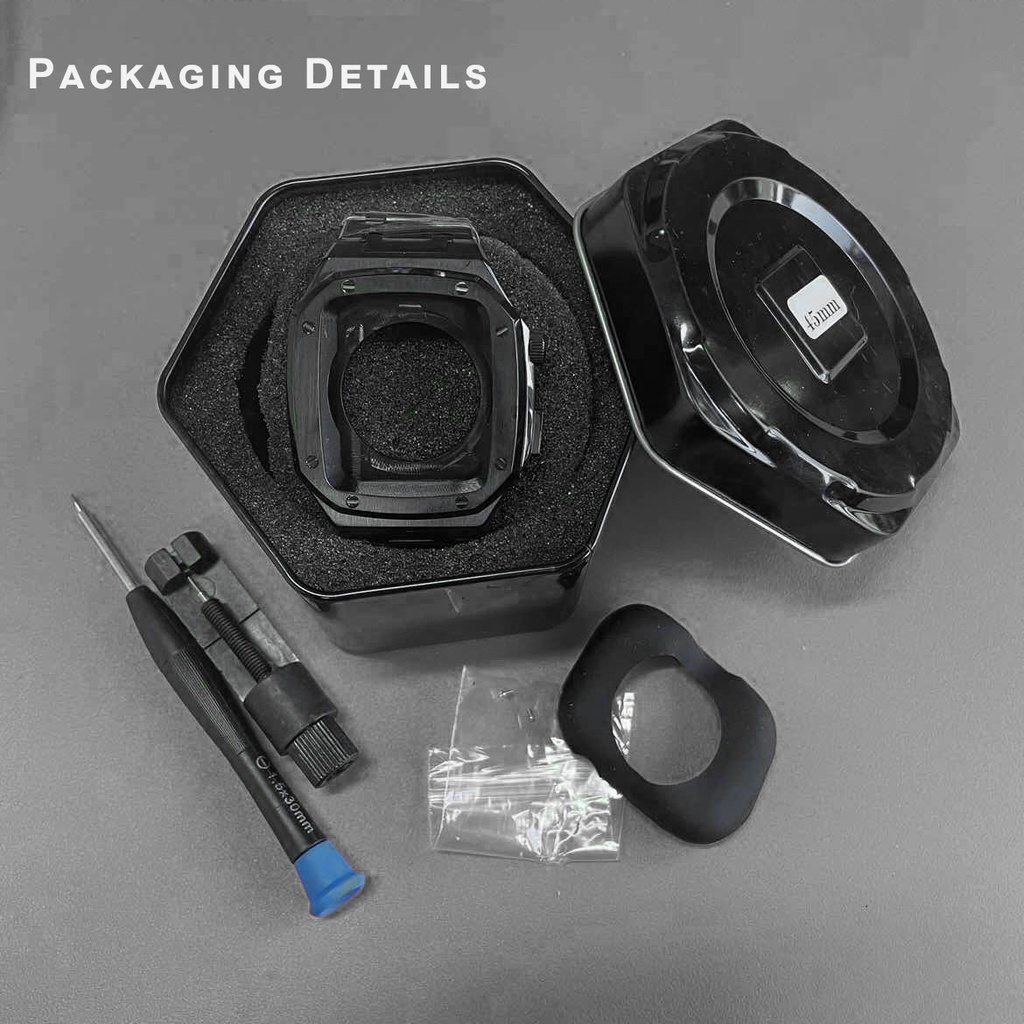 Khung Viền Kim Loại Sang Trọng Cho IWatch series 9 8 7 6 SE 5 4 45mm 44mm