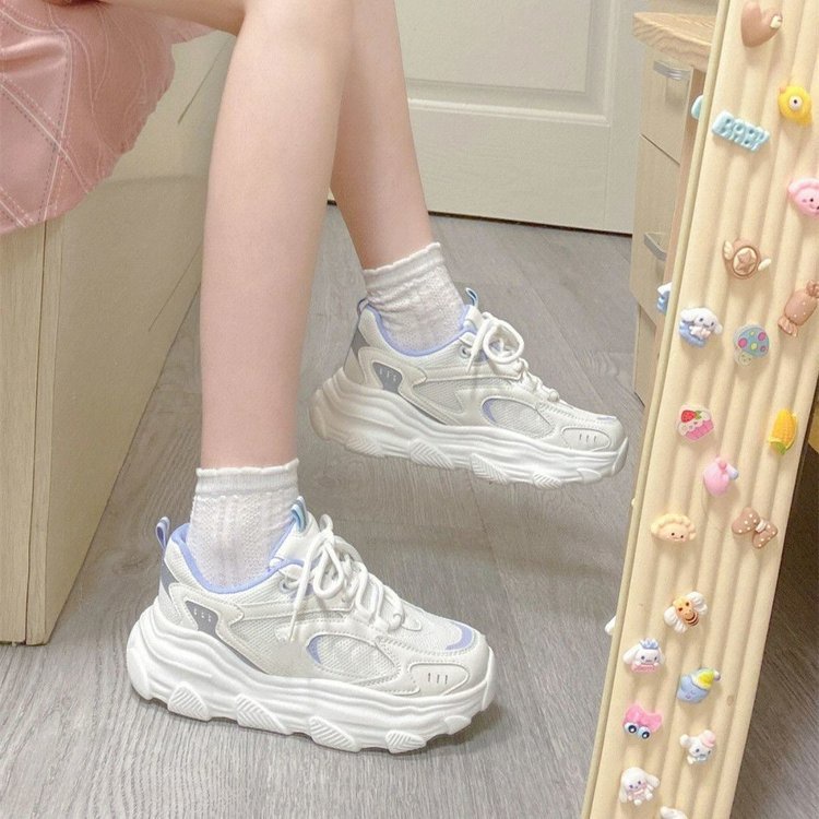 Giày Thể Thao Đế Dày Buộc Dây Màu Sắc Ngọt Ngào Thời Trang Cho Nữ