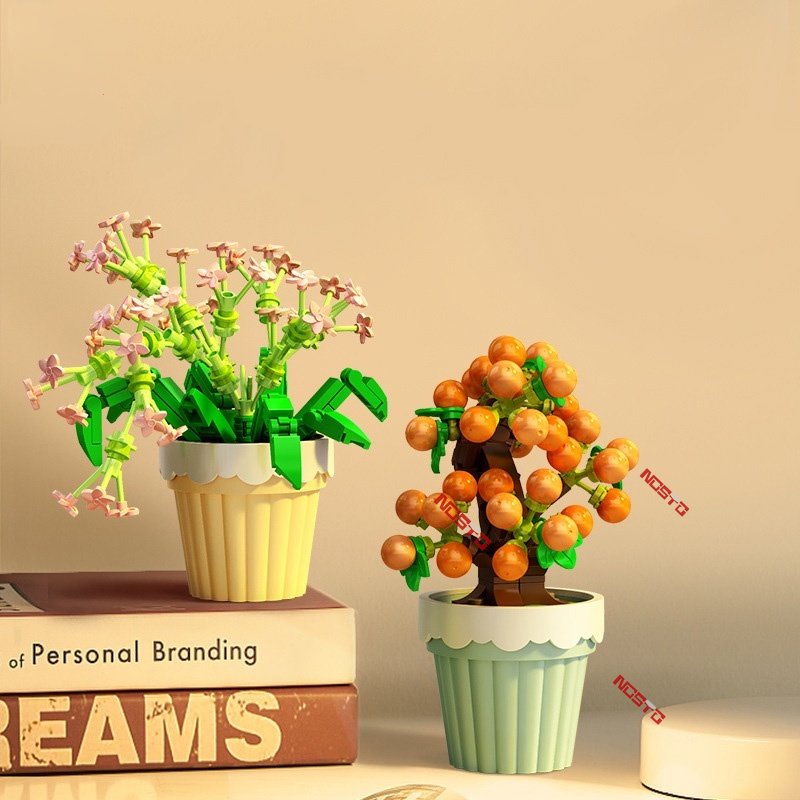 Bộ Đồ Chơi Lắp Ráp Mô Hình Chậu Cây Hoa Tulip Giáo Dục Cho Bé DIY